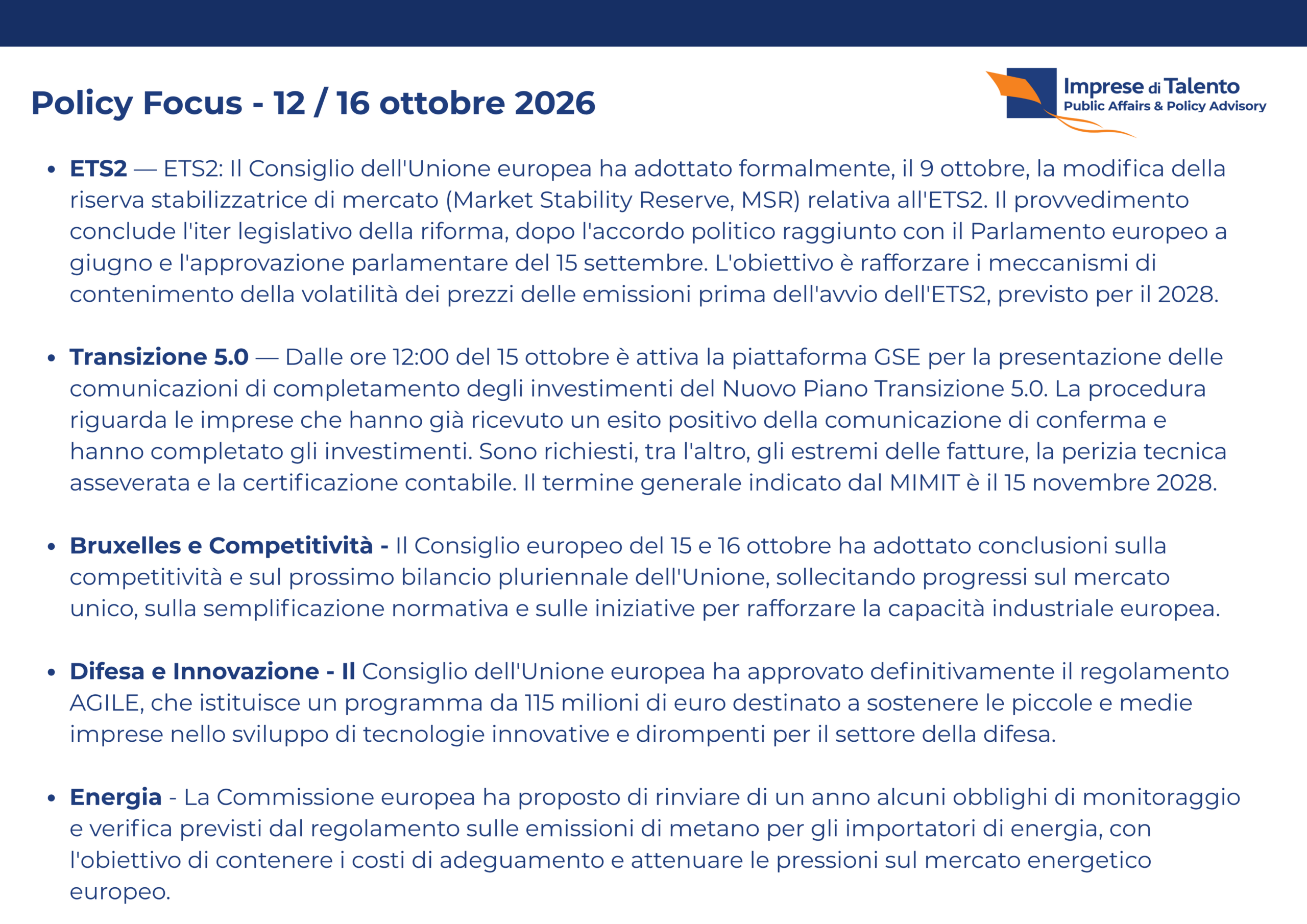 Policy focus
